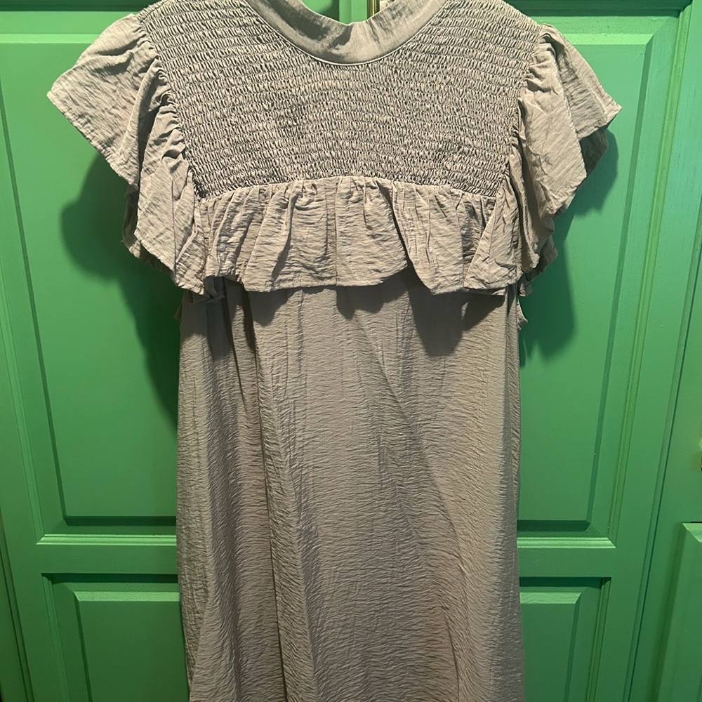A New Day womensDress in Light Gray with Ruffle Sleevest